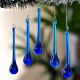 Blue Glass Chandelier Drop Ornaments - Christmas Tree Ornaments - Pack of 20